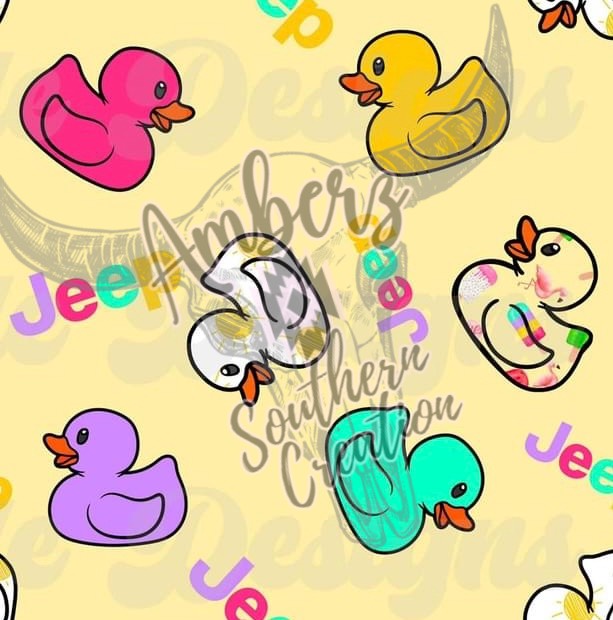 Off road Ducks themed -Scrunchie keychain